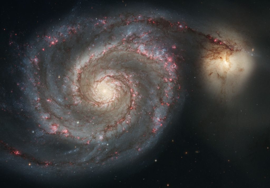 Galaxis M51 - NASA, ESA, S. Beckwith (STScI), and The Hubble Heritage Team STScI/AURA) - http://www.spacetelescope.org/images/heic0506a/ ([cdn.spacetelescope.org/archives/images/screen/heic0506a.jpg direct link])